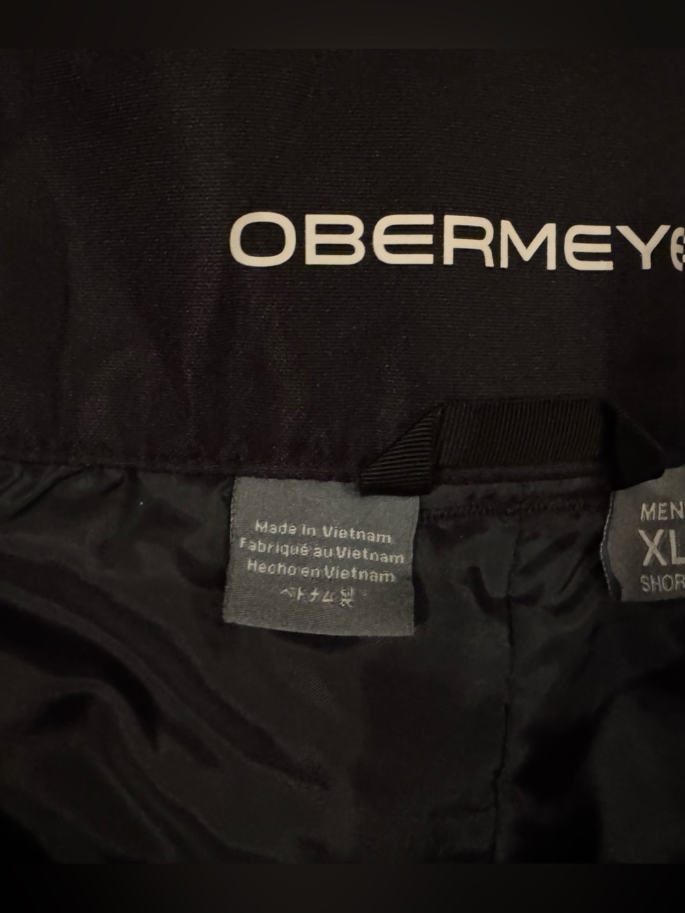 Obermeyer Black Ski & Snowboard Jacket with White Logo